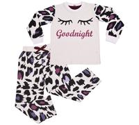 A2Z 4 Bambine Pigiama Tradizionale Manica Lunga Leopardo Biancheria da Notte Set