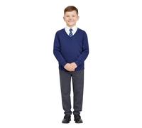 A2Z 4 Bambini Ragazze Ragazzi Scout Scuola Uniforme - V Neck Jumper 356 Navy 11-12
