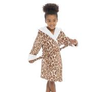 A2Z 4 Kids Accappatoio da ragazza con cappuccio, giraffa 3D, tuta tutto in uno, con lussuosa vestaglia sherpa, super morbida, accogliente, calda, invernale, confortevole, abbigliamento da casa con