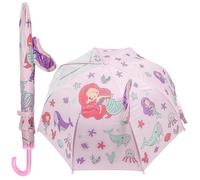 A2Z 4 Kids Bambine Bastone Ombrello Ombrelli da Passeggio per Pioggia Impermeabile Antivento 8 Stecche Animale Sirene Trasparente Ombrello Presa Facile Classico Bastone a J Manico Curvo 71cm
