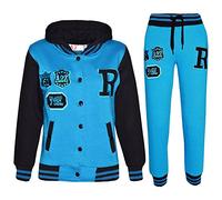 A2Z 4 Kids Bambini Ragazze Ragazzi Baseball Tuta - T.S Baseball FOX Turquoise 9-10
