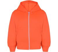 A2Z 4 Kids Bambini Ragazze Ragazzi Plain Vello - Hoodie Plain Neon Orange 9-10 Years