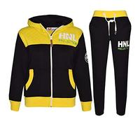 A2Z 4 Kids Bambini Ragazze Ragazzi Progettista Tuta HNL Projection - T.S HNY 96 Black & Yellow 9-10