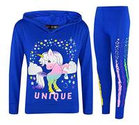 A2Z 4 Kids Bambini Ragazze Tute Progettista Dabbing - Unicorn Hooded Set 228 Royal 9-10