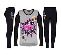 A2Z 4 Kids Bambini Ragazze YAY Stampare - YAY Set Grey 11-12