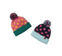 A2Z 4 Kids Cappello Ragazze Spotty con Pon Berretto Confezione Di 2 Slouchy Neve