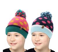 A2Z 4 Kids Cappello Spotty 2 Pezzi Bobble Beanie Slouchy Invernale Caldo