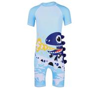 A2Z 4 Kids Costume da bagno intero per ragazzi e ragazze, a maniche corte, ad asciugatura rapida, motivo dinosauro, squalo, per bambini, piscina, spiaggia, giochi d'acqua, abbigliamento per le vacanze