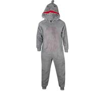 A2Z 4 Kids Costume da squalo per bambini con viso di animale, tuta in morbido pile felpato, tutina per bambini con cappuccio, tuta intera, pigiama natalizio con squalo, per bambini dai 2 ai 14 anni