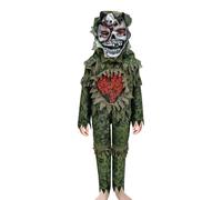 A2Z 4 Kids Costume di Halloween da mostro zombie palude per ragazzi e ragazze, con maschera, spaventoso verde, costume da mostro della palude, 3-5