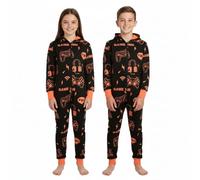 A2Z 4 Kids Cotone Tutina per Bambini Tutina Pigiama Lounge Indossare - Cotton Onesie 182 Game Time Black._11-12
