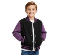 A2Z 4 Kids Giacca da baseball a contrasto Stile universitario Cappotto B.B Colletto alto Manica lunga Sport Activewear Nuovo Casual Moda Unisex Ragazze Ragazzi Età 2-13 anni