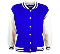 A2Z 4 Kids Giacca da baseball a contrasto Stile universitario Cappotto B.B Colletto - B.B Plain Jacket Royal Blue 13