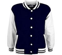 A2Z 4 Kids Giacca da baseball a contrasto Stile universitario Cappotto B.B Colletto - B.B Plain Jacket Navy 13