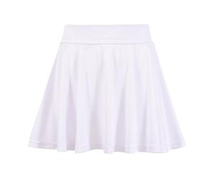 A2Z 4 Kids Gonna pieghettata semplice per ragazze, per la scuola, moda estiva, outfit alla moda, morbida al tatto, comoda, età 2-13 anni, bianco, 9-10 Anni