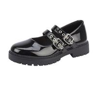 A2Z 4 Kids Mary Jane - Scarpe da scuola per ragazze, in vernice nera, con doppia fibbia, suola antiscivolo e soletta imbottita, comode ed eleganti, taglie dalla 42 alla 45, Nero , 28 EU