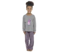 A2Z 4 Kids Pigiama morbido da bambina, comodo, in cotone, a maniche lunghe, con fondo in pile, 2 pezzi, abbigliamento da notte, età 7-8, 9-10, 11-12, 13 anni, I Love You, 11-12 Years