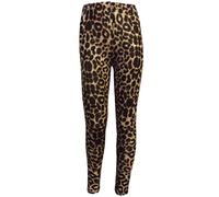 A2Z 4 Kids Ragazze Comico Graffiti Floreale - Legging New Brown Leopard 9-10