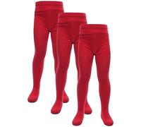 A2Z 4 Kids Ragazze Cotone Ricco Uniforme Scuola Collant Imballa Del 3 Caldo - UF Tights Red 3 Pack 11-12