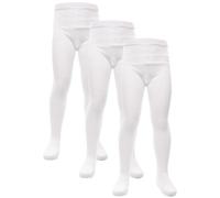 A2Z 4 Kids Ragazze Cotone Ricco Uniforme Scuola Collant Imballa Del 3 Caldo - UF Tights White 3 Pack 9-10