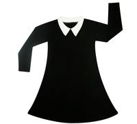 A2Z 4 Kids Ragazze Halloween Nero Swing Abito Peter Pan Collar Svasato 5-13 Anni