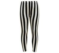 A2Z 4 Kids Ragazze Leggings Nero Bianco Verticale A Righe Trendy Moda Elasticato Vita Leggings per Bambini età 3-13 Anni