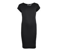 A2Z 4 Kids Ragazze Plain vestibilità Aderente Elasticizzato Bodycon - New Midi Dress Black 11-12