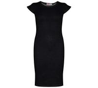 A2Z 4 Kids Ragazze Plain vestibilità Aderente Elasticizzato Bodycon - New Midi Dress Denim Black 7-8
