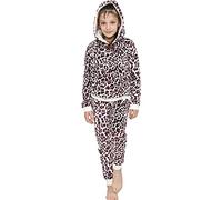 A2Z 4 Kids Ragazze Ragazzi Pigiama Pjs Morbido Pile 2 Pezzi Flanella Set - Pjs 125 Brown Leopard._13