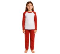 A2Z 4 Kids Ragazze Ragazzi Pjs Plain Pigiama Set Lounge Suit - Pjs Plain Red 13