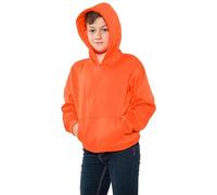 A2Z 4 Kids Ragazze Ragazzi Semplice Felpa Tie Dye Pullover Maglietta - Plain Sweat Hoodie Neon Orange 11-12