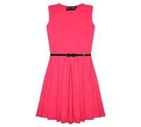 A2Z 4 Kids Ragazze Semplice Vestito A Ruota Festa Moda - New Skater Dress Neon Pink 11-12