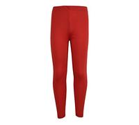A2Z 4 Kids Ragazze Semplici Legging Danza Moda Leggings Elasticizzati Trendy Leggeri - New Legging Red 11-2