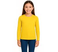 A2Z 4 Kids Ragazze Tinta Unita Manica Lunga T Shirt Morbido Effetto Pe Scuola