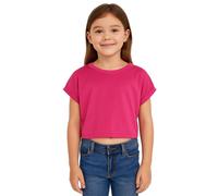 A2Z 4 Kids Ragazze Top Corto Tinta Comodo Estate Alla Moda Vestito Età 5-13 Anni
