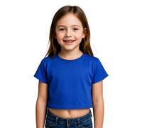 A2Z 4 Kids Ragazze Top Corto Tinta Comodo Estate Alla Moda Vestito Età 5-13 Anni