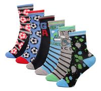 A2Z 4 Kids Ragazzi 6 Pezzi Calze Sportive Striate Confortevoli Premium