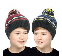 A2Z 4 Kids Ragazzi Cappello Confezione Di 2 Nordic Pompon Maglia Caldo Inverno