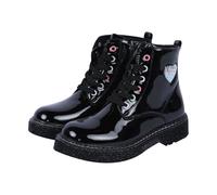 A2Z 4 Kids Stivaletti alla caviglia per ragazze e adolescenti, con glitter e cuore, con lacci laterali, suola antiscivolo, per feste, scuola, scarpe alla moda per bambini, taglie da 38 a 38, per
