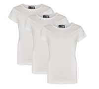 A2Z 4 Kids T-shirt da ragazza in cotone tinta unita a maniche corte, confezione da 3 magliette top morbide al tatto alla moda eleganti traspiranti leggere comode magliette estive Activewear per