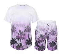 A2Z 4 Kids Tropical Palm Trees Top Shorts Maniche Corte Outfit 5-13 Anni