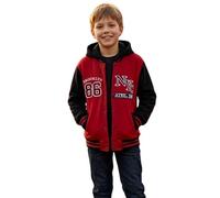 A2Z 4 Kids Unisex Ragazzi Ragazze Giacca con Cappuccio Baseball - NY Jacket Black & Red 13