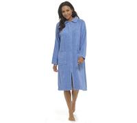 A2Z Accappatoio da donna in spugna con cerniera frontale, 100% cotone, cappotto da casa con maniche lunghe, cerniera YKK e tasche profonde, accappatoio morbido assorbente, ideale per donne taglie da