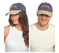 A2Z Adulti Slavato Ricamato Cappello Baseball Chicago New York 96 Vintage