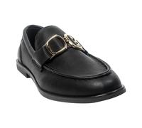 A2Z Angelica - Mocassini da donna senza lacci, eleganti, per ufficio, lavoro, con finiture dorate, eleganti in poliuretano nero e design brevettato, comodi da indossare tutti i giorni, taglie da 36 a