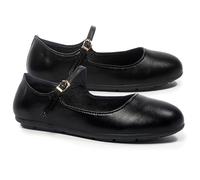 A2Z Ballerine Megan da donna senza lacci con cinturino e fibbia, in poliuretano nero opaco e nero, eleganti scarpe comode per tutti i giorni da donna, eleganti scarpe casual per ufficio, scuola, feste