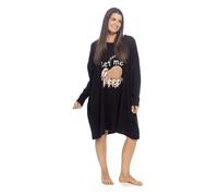 A2Z Camicia da notte oversize da donna in cotone, vestibilità comoda, con divertenti stampe di animali, morbida e traspirante, 100% cotone, comoda camicia da notte a maniche lunghe, da donna, taglia