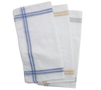 A2Z Confezione da 10 fazzoletti bianchi da uomo, 37 x 37 cm, in morbido cotone, riutilizzabili, delicati per tutti i giorni, resistenti, lavabili, tessuto a trama semplice, accessori classici da uomo