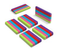 A2Z Confezione da 6 gomme da cancellare giganti arcobaleno, grandi, colorate, per scuola, ufficio, arte e artigianato, cancellabili senza sbavature, durevoli (confezione da 6)