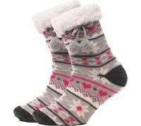 A2Z Donna Calzini Fairilse Lounge Sherpa IN Pile Fodera Pompom Antiscivolo